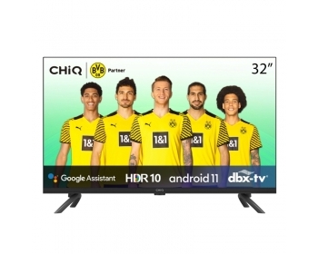 CHiQ 8-Bit HD,Frameless Panel, 32G7LX, Android, DVB-T2/C/S2, Design, Youtube, LAN HDR10, Maxxdome, Netflix, Prime Video, Amazon