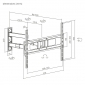 H28-2L, Schwenkbare TV Wandhalterung, Für Bildschirme 37" - 86" (94 - 218 cm), Belastung bis 50 kg, Wandabstand 85 - 500 mm