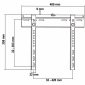 HE2-2AL, für Bildschirme 23" - 42" (58 - 107 cm), Belastung bis 45 kg, Wandabstand: 9 mm