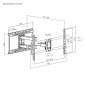 HP43L, Schwenkbare TV Wandhalterung, für Bildschirme 43" - 100" (109 - 254 cm), Belastung bis 80 kg, Wandabstand 90 - 635 mm