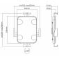 HT37L, Wandhalter für Tablets mit Diebstahlschutz, passend für die meisten 7,9“ - 11“ (20 - 28 cm) Tablets, Belastung: bis 1 kg,