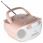 RCR2260DAB weiß/pink, Boombox mit DAB+ Radio, Kassette, CD, MP3, USB und AUX-In