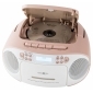 RCR2260DAB weiß/pink, Boombox mit DAB+ Radio, Kassette, CD, MP3, USB und AUX-In