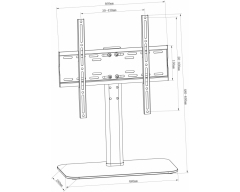HP2BL, Standfuß für TV-Geräte bis VESA 400x400