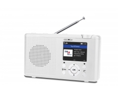 TRA23i weiß, Tragbares Internet/DAB/UKW-Radio mit  Bluetooth, Akku und Kopfhöreranschluss