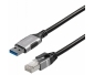 C540-2L, 2,0 m, Ethernet-Kabel Cat 6 F/UTP USB A 3.0 auf RJ45