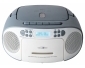 RCR2260DAB weiß/blau, Boombox mit DAB+ Radio, Kassette, CD, MP3, USB und AUX-In