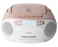 RCR2260DAB weiß/pink, Boombox mit DAB+ Radio, Kassette, CD, MP3, USB und AUX-In