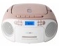 RCR2260 weiß/pink, Boombox mit Radio, MP3/CD, Kassette und AUX-IN